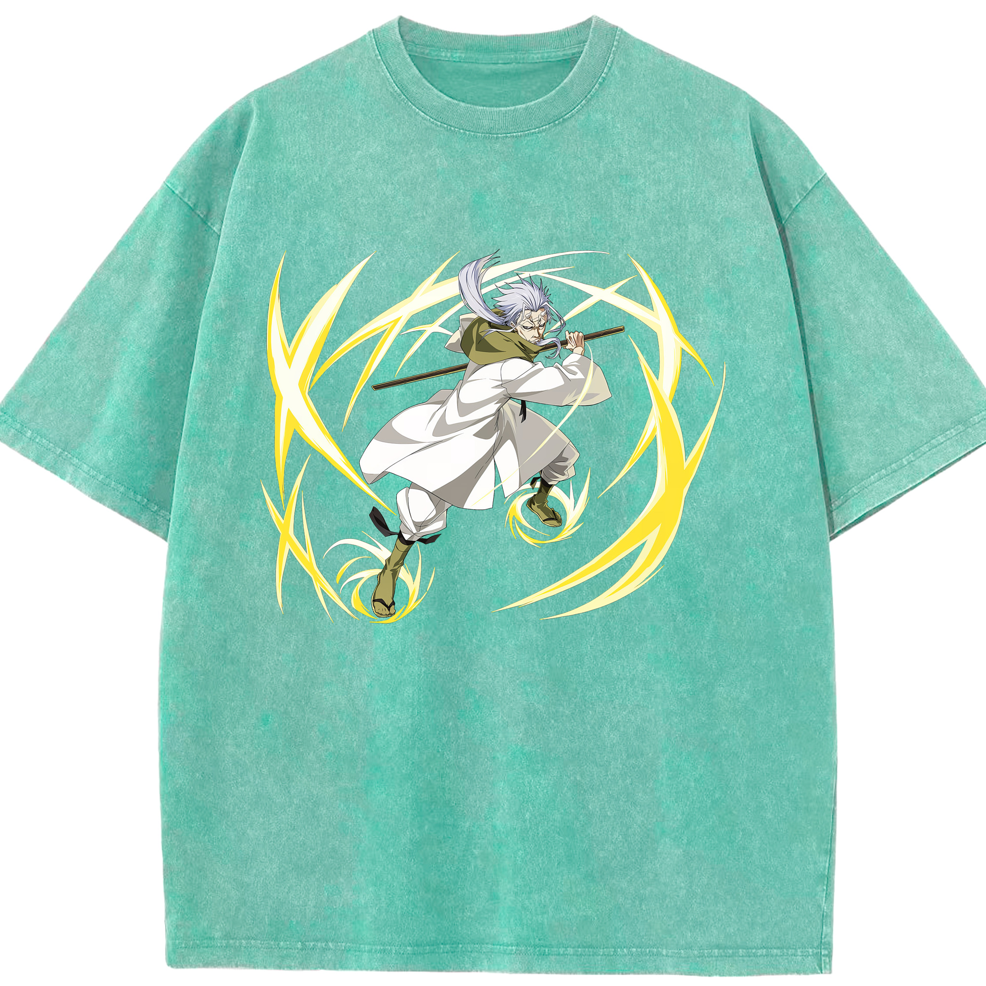 （画像用） 転スラ Regarding Reincarnated to Slime 綿100% ヴィンテージ風 半袖Tシャツ（フロントプリント）